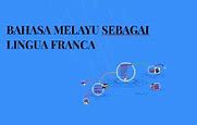 Bahasa Melayu Sebagai Lingua Franca Artinya